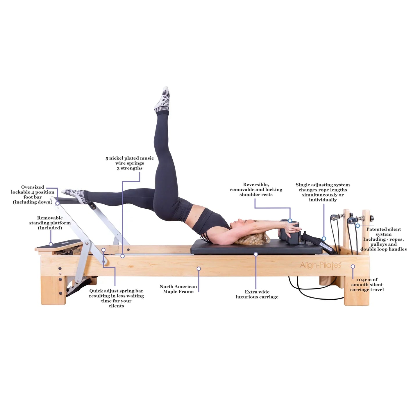 Align-Pilates® M8 Wood Pilates Reformer